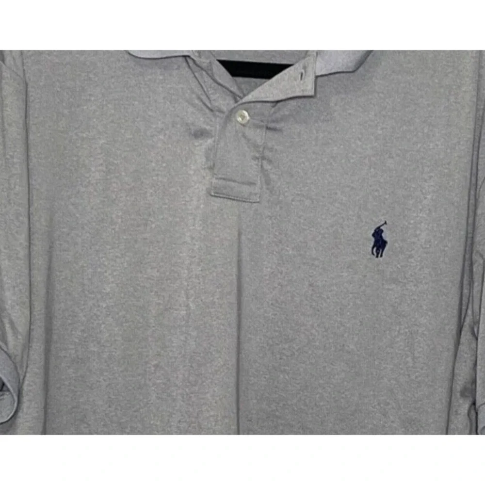 Polo Ralph Lauren Performance‎ Polo Shirt Men's XXL Gray Stretch Golf Preppy